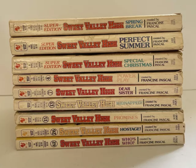 SWEET VALLEY HIGH Book Lot of 9 by Francine Pascal Mixed Lot USED Read Desc.