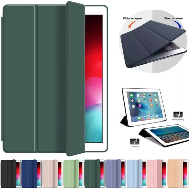 For iPad 5/6/7/8/9/10th Gen Mini Air Pro 11 12.9" Case Smart Leather Stand Cover