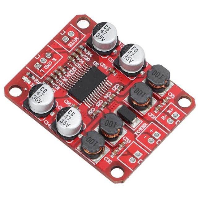 Carte Amplificateur Audio TPA3110 2x15W Stéréo | 8-26V, Entrée Protection Polarité | Pour Ordinateur, DIY Home Cinéma, Sono