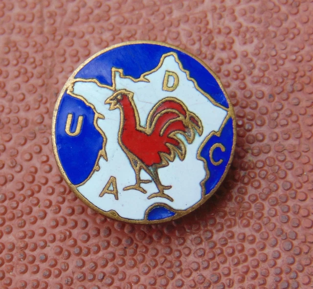 Badge Broche émaillé Vintage Leicester City - Insigne Long Stickpin Preissler Années 90 - Pièce Rare UK