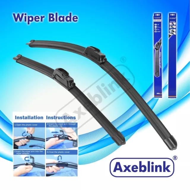 For Audi TT 1998-2003 Front Windscreen 21" 21" Flat Aero Wiper Blades Set