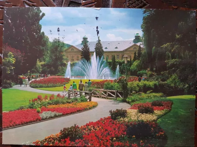 Postkarte 323 gelaufen, Bad Kissingen, Rosengarten, Ansichtskarte, Sammlung, AK