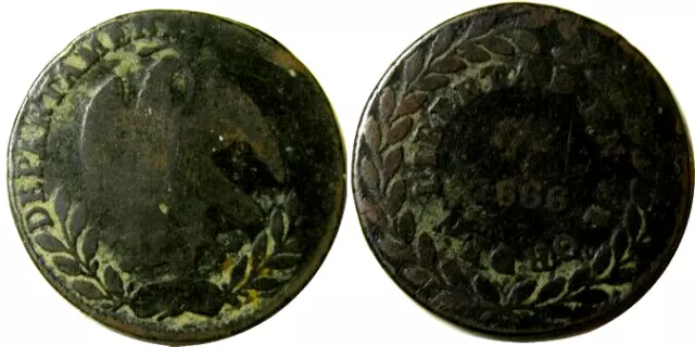 elf Mexico Departmento de Durango  1/4 Real 1866  Durango Mint