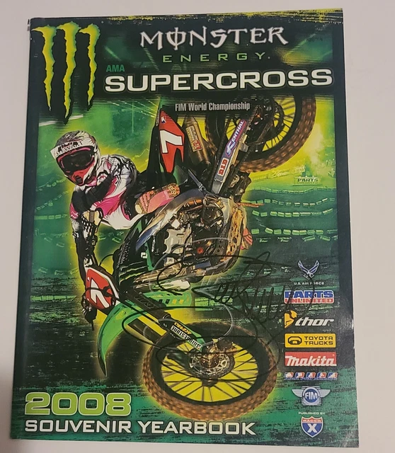 James Bubba Stewart motocross 2008 supercross program signed champion Fox Rare James Bubba Stewart motocross 2008 supercross program signed champion Fox Rare
