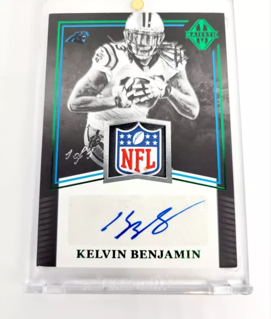 1/1 NFL SHIELD LOGO AUTO Kelvin Benjamin 2017 MAJESTIC FLORIDA STATE Seminoles 2