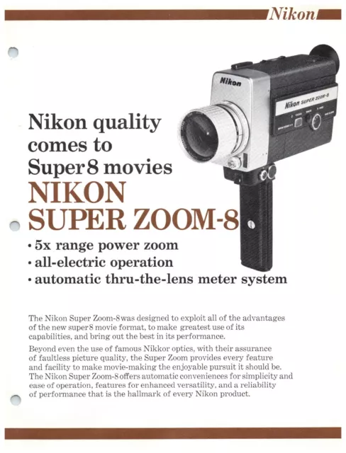 1950s Nikon Zoom-8 Camera Photo Dealer Vintage Print Ad RARE