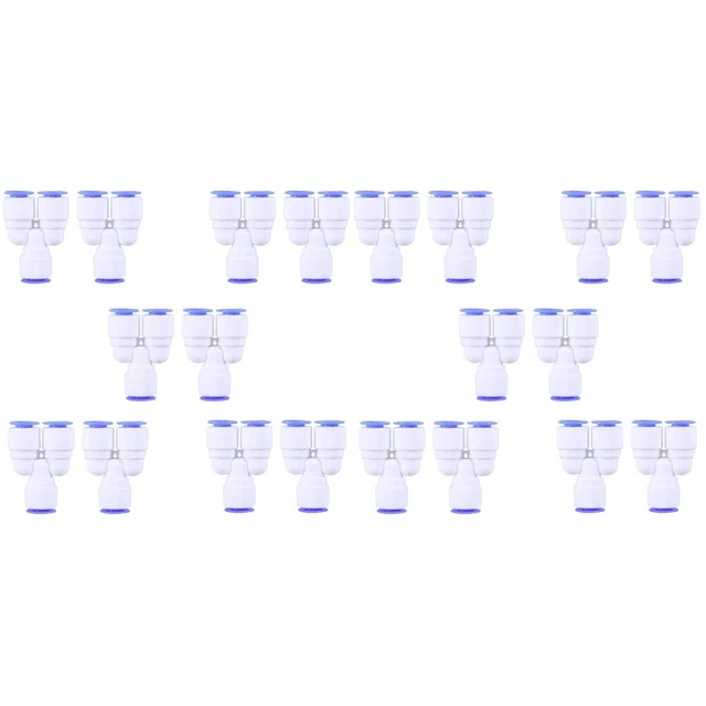 20 PCS 1/4 pouce Tube Tube Appuyez sur Coupleur Connectez-vous pour le