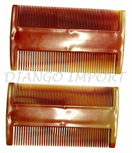 2 x Lice Head Nit Double Comb Sided Combs Hair Flea Pet Kids Fine Plastic Tooth