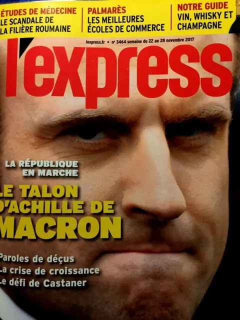 L'express*22/11/2017*Rare*Macron=Talon D'achille*Jazz*Climat*Mélenchon*Champagne