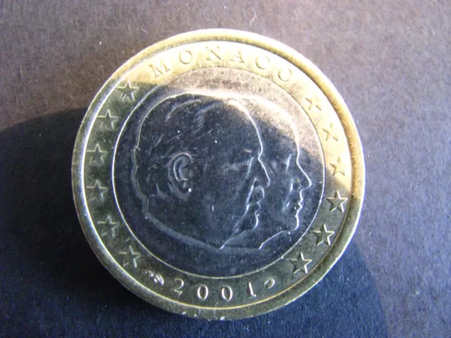 1 Euro Kursmünze Monaco 2001 Fürst Rainier III + Albert II