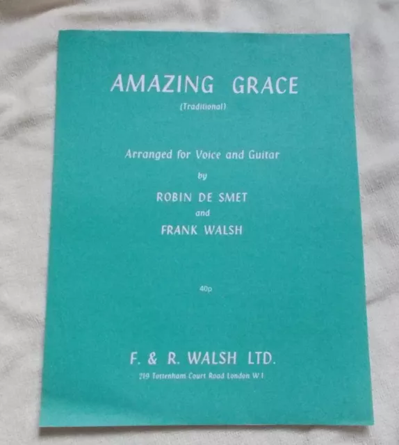 Sheet Music - Amazing Grace - Traditional - Guitar / Vocal - VGC