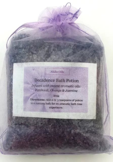 Aromatherapy Decadence Dead Sea Bath Salts Patchouli Orange Jasmine 200g