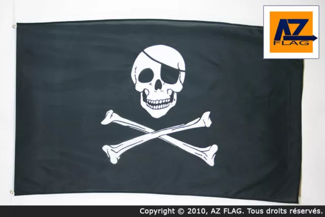 AZ FLAG - Drapeau Pirate Foulard Rouge - 90x60 cm - Drapeau