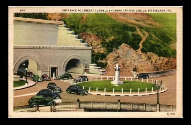 USA 🇺🇸AK PPC Postcard Liberty Tunnels Pittsburgh PA 15.05.1940 to Hammond  Top