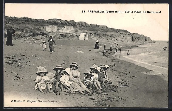Carte Postale Ancienne 44 - PREFAILLES LA PLAGE - Début 1900, Noir Et Blanc