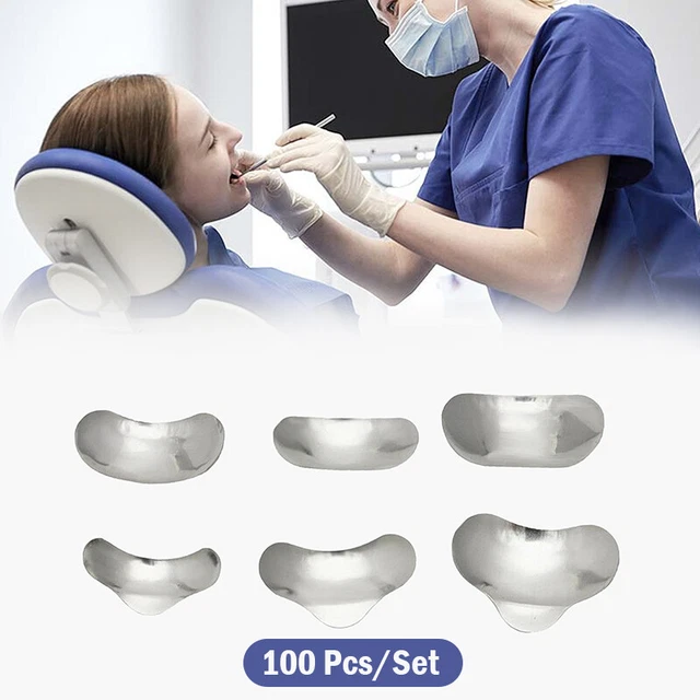 100pcs/set Dental Matrix Sectional Contoured Metal Matrices Bands Dental Mat ~F6