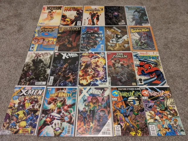 20 Marvel Comics Lot Spider-Man X-Men Wolverine Moon Knight Conan Suydam
