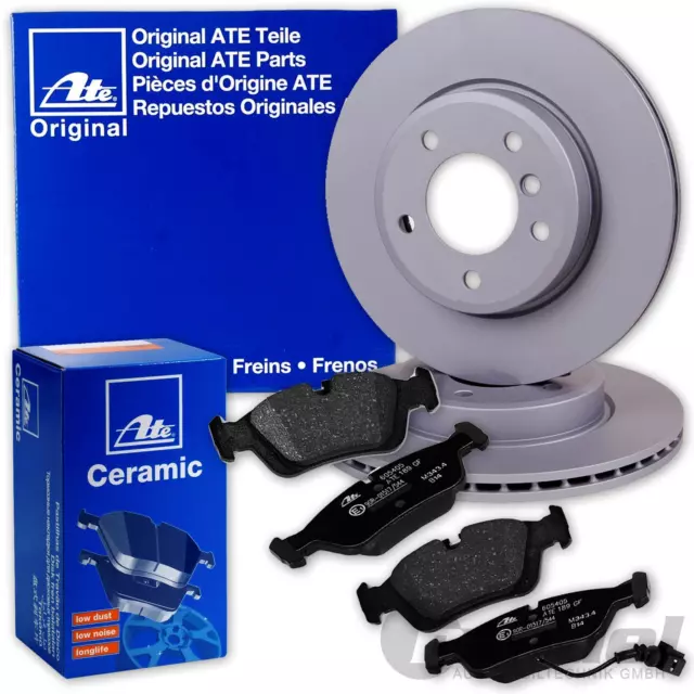 ATE Disques + Revêtements Céramiques Avant pour VW Golf 4 Audi A3 8L Octavia