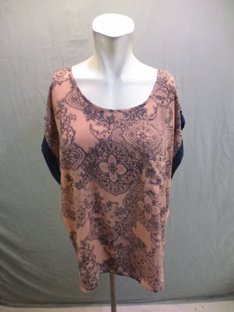 Forever 21 Size 1X Womens Brown Round Neck Short Sleeve Shirt 7W-719