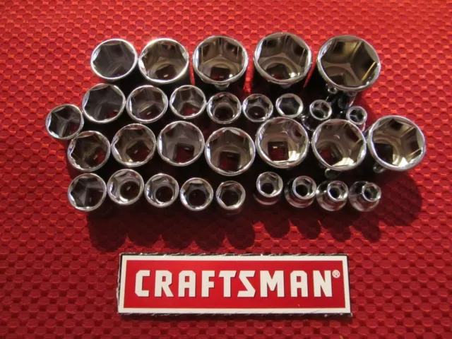 Craftsman - 3/8" Drive 6 Point Sockets - Metric and SAE - Choose Size - NEW