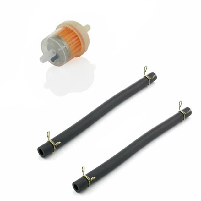 1Set Universal Petrol Hose Clamps Fuel Filters For Lawn Mower Quad Moper ATV