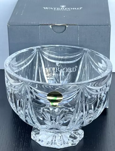 Waterford Classic Lead Crystal Rosette & Wedge Cut Footed Variety Bowl New / Box