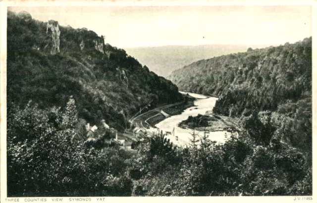 1920s postcard Three Counties View SYMONDS YAT Herefordshire