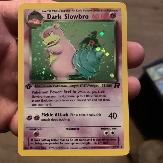 Pokémon Karte Dark Slowbro Team Rocket 1. Auflage 29/82 leichte Biegung oben rechts