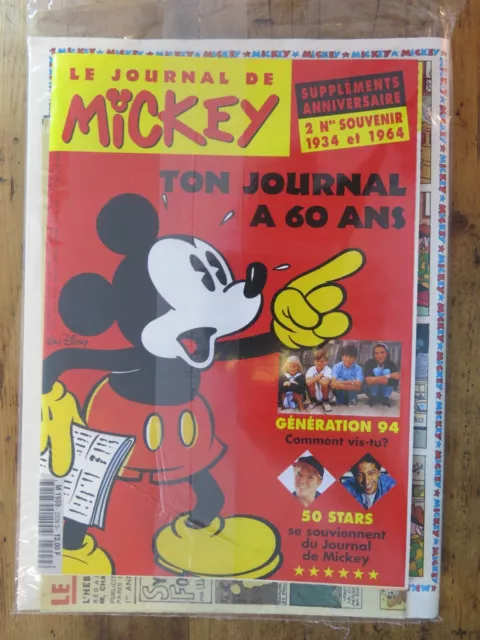 Le Journal de Mickey N°2209. Mon journal a 60 ans. Etat neuf, sous blister