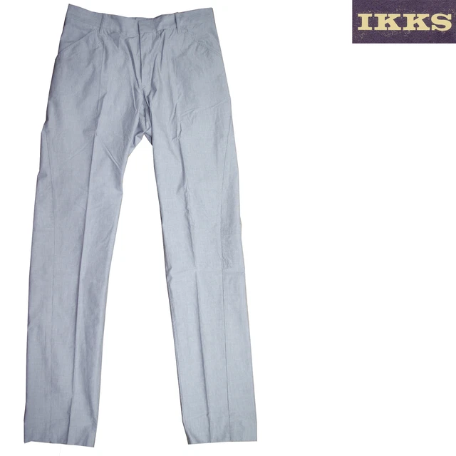 Pantalon Slim Fit à Carreaux Gris IKKS Homme - Taille 32 US - Neuf Avec étiquettes
