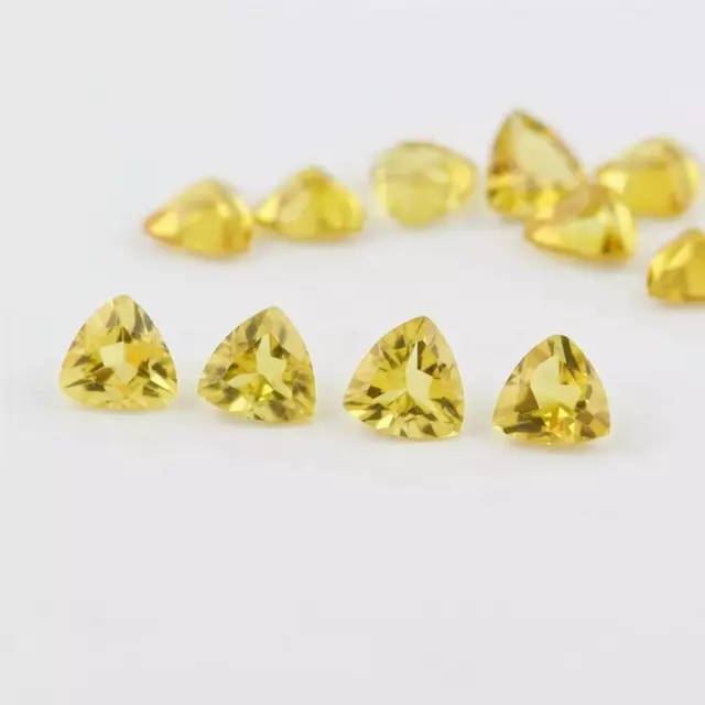 Wholesale Lot of 8mm Trillion Cut Natural Citrine Loose Calibrated Gemstone