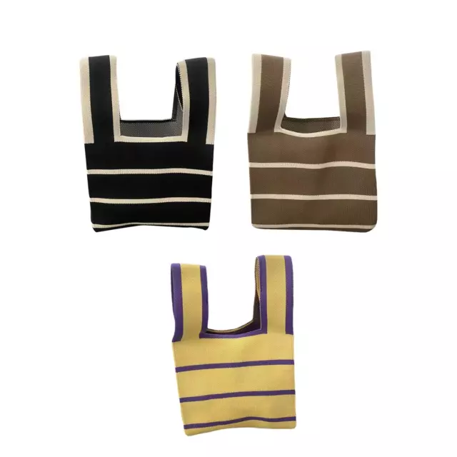 Sac à main Lady Polyester Striped Tote Bag Women for Vacation Dating Street