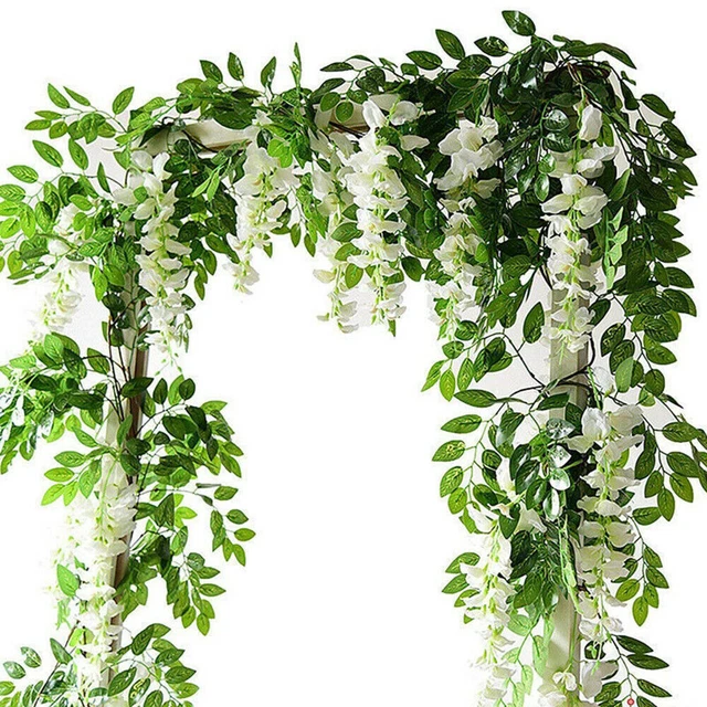 2X Artificial Ivy Garland Trailing Vine Leaf Ferns Greenery Plants Foliage Flowe