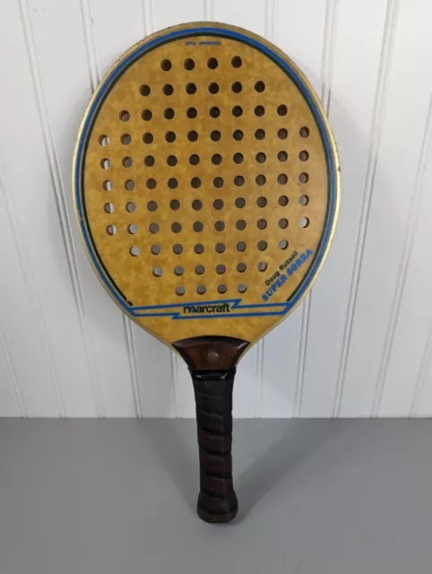 VINTAGE Marcraft Paddle Ball Racquet DOUG RUSSELL OS-A USA MADE American Classic