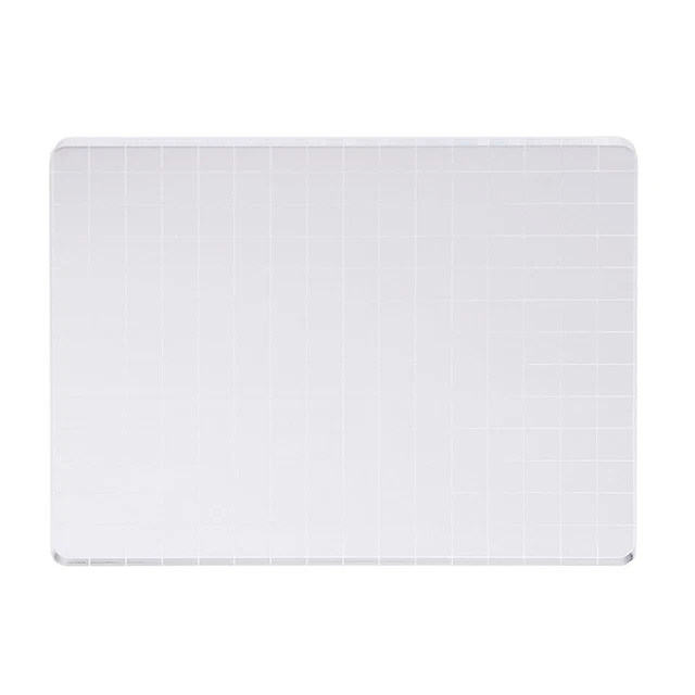 Acryl Stempelblock Klar Stanzwerkzeug Set mit Gitterlinie Handwerk (13x16cm) * Z