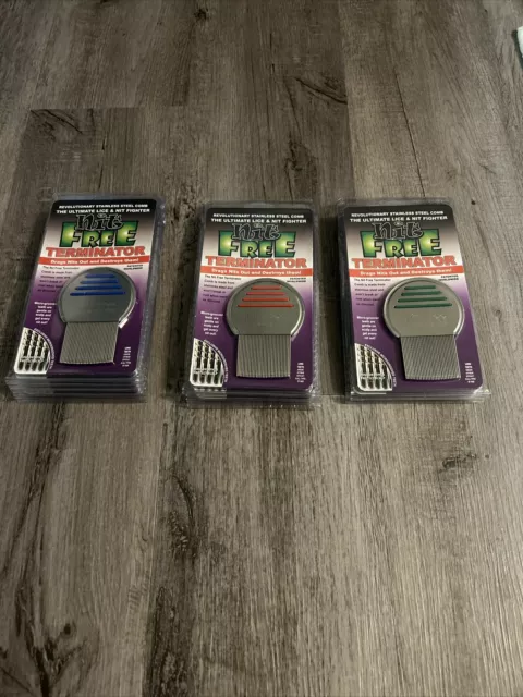 5-star Nit Free Brand Terminator comb Lice Nits *Red *Blue *Green