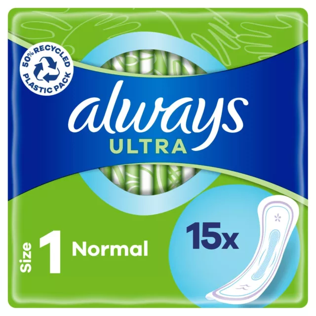 ALWAYS ULTRA PADS Normal with Wings 4 x 14 Pads £14.98 - PicClick UK