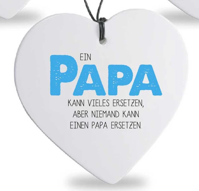 HERZ MIT SPRUCH Papa Porzellan Anhänger Herzkachel EUR 6,95 PicClick DE