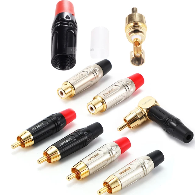 Phono Plug Types PHONO RCA PLUGS Solder Male Female Dvd Cable Speaker Hifi Connector ...