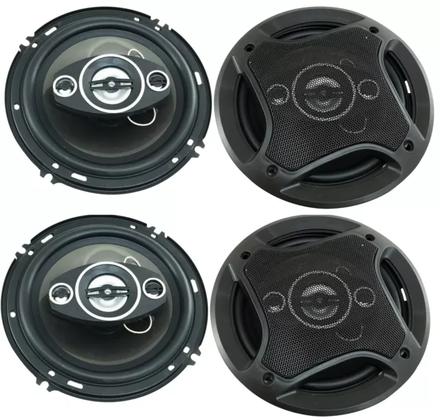 Coppia Casse Altoparlanti Autoradio Auto Speaker Woofer Stereo 2 Vie 500W 16 Cm