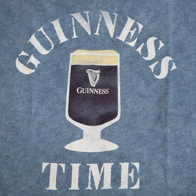 Lucky Brand Guinness Shirt Adult Small Blue Irish Beer Fathers Day Mens Nwt