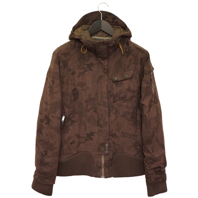 Donna Salomon Clima PRO Sci Marrone Cappuccio Giacca Impermeabile TAGLIA S
