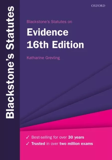 Blackstones Statutes on Evidence by Grevling Katharine Associate Professor of La