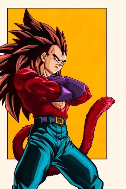 Dragon Ball GT Poster Goku SSJ4 with Earth Background 12in x18in