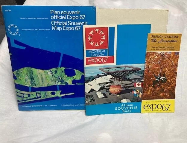 Expo 67 Album Souvenir Book & Map 1967 Montreal Worlds Fair