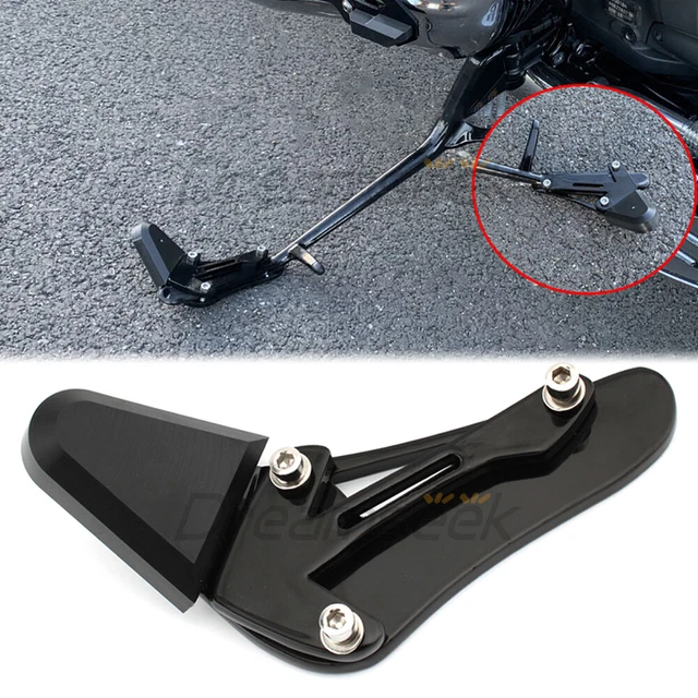Béquille Latérale Pour Honda Forza 125 (2018-2024) – Rallonge En Aluminium CNC, Plaque De Support élargie, Couleur Noire