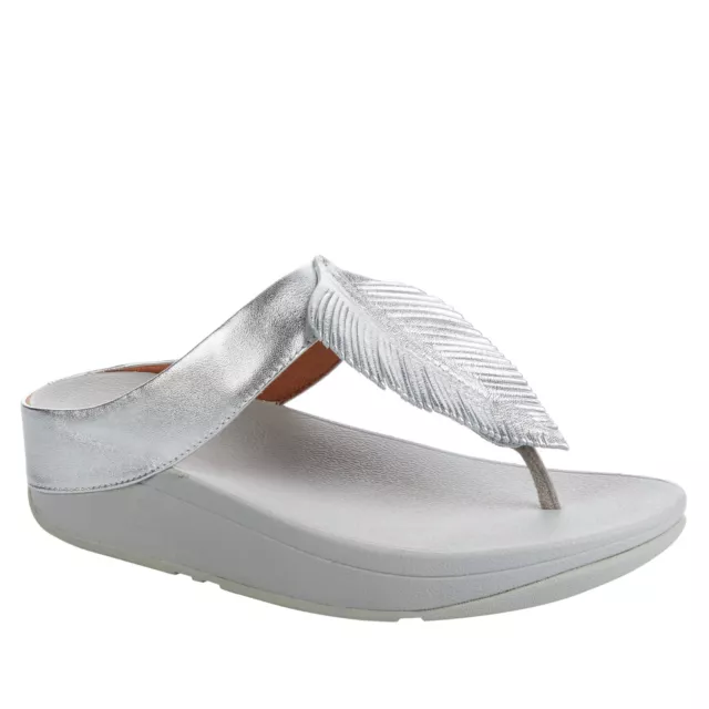 FitFlop Women's Fino toe post Slip on Leather Sandals Wedge Choose style & Size