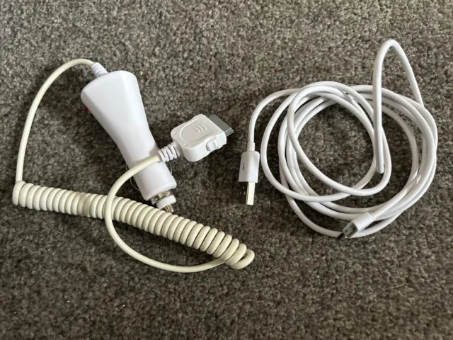 Car Charger for Apple iPod Bundle With 2M 30 Pin Sync Cable