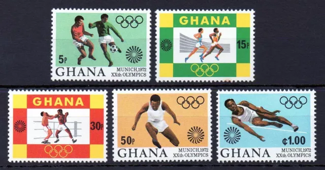 Ghana 1972 Olympic Games Munich MNH set S.G. 640-644