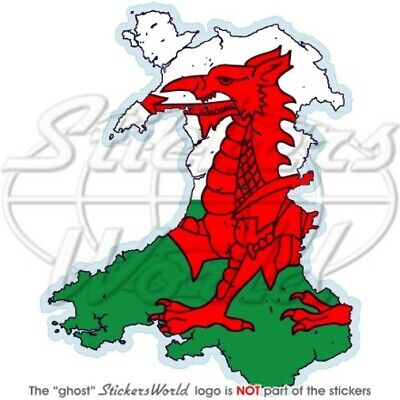 Galles Gallese Mappa-Bandiera UK Cymru, British in Vinile Adesivo, Decalcomania